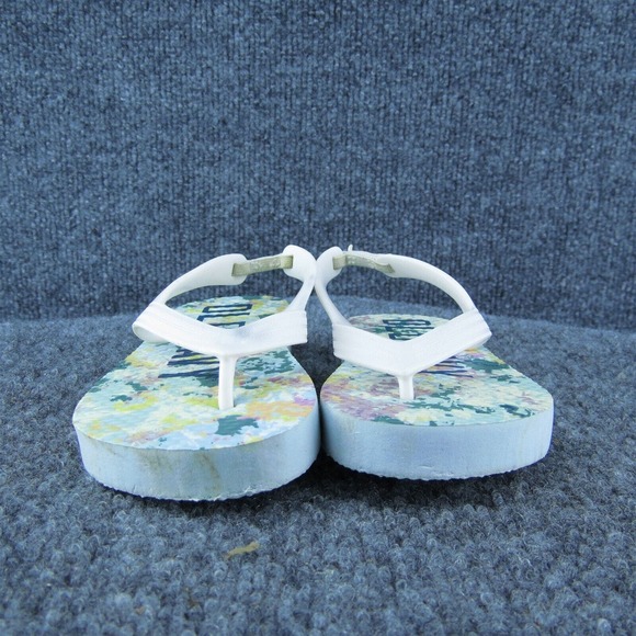 Old Navy Girls Flip Flop Shoes White Synthetic Pull On‎ Size T 7 Medium - Picture 2 of 9